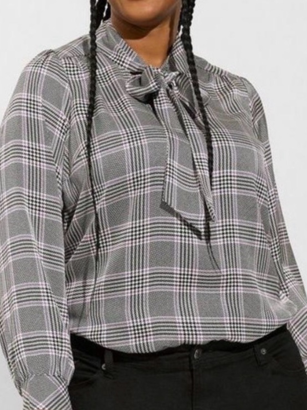 Torrid Studio Bubble Satin Bow Tie Blouse Size 4x(26)